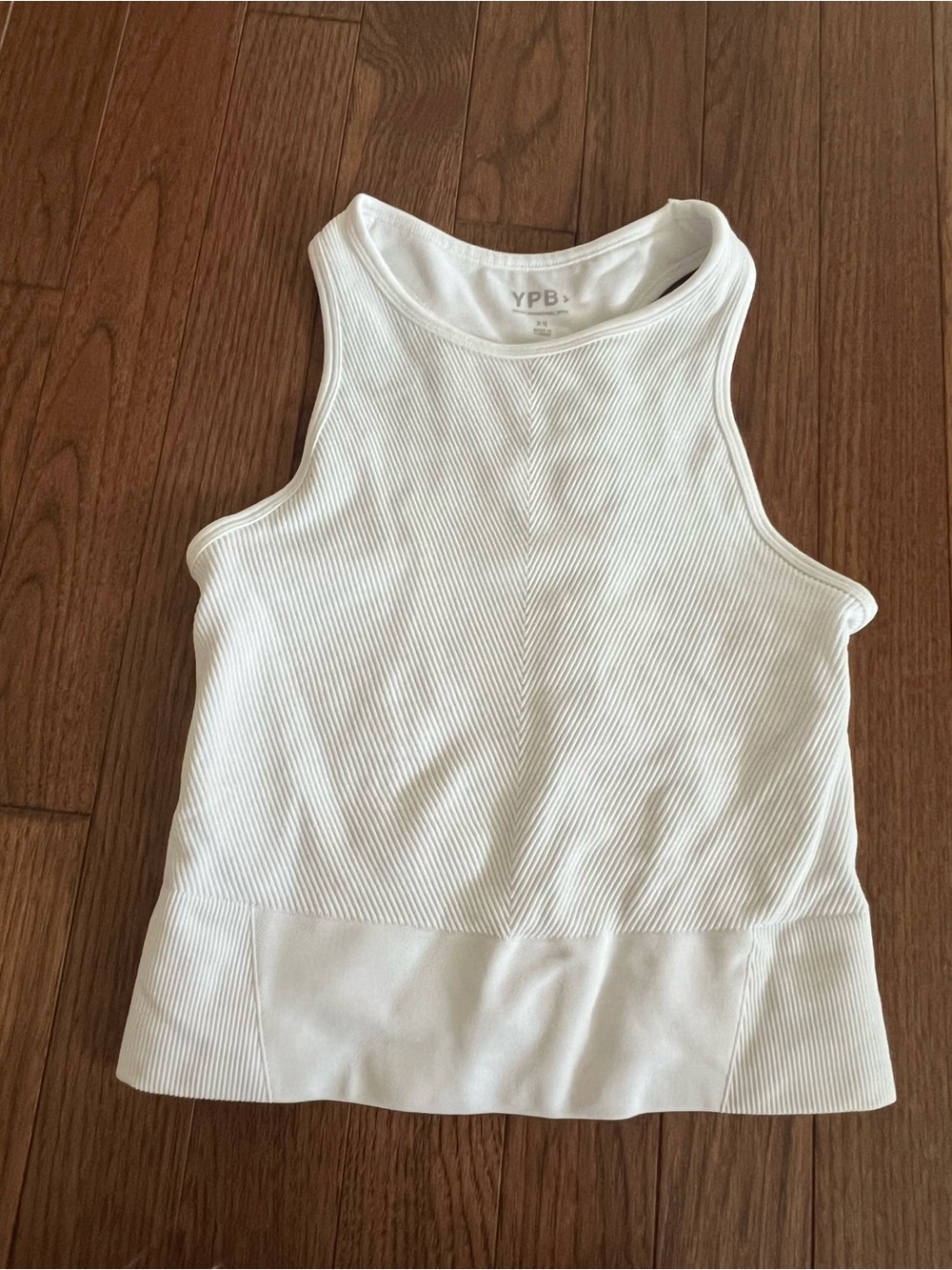 Abercrombie YPB White Ribbed Tank Top